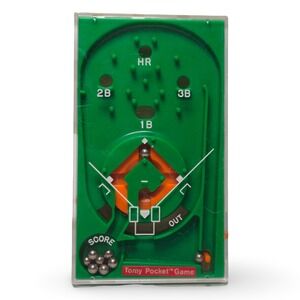 Tomy Pocket Baseball Game Handheld Vintage Green Excellent SKU 7041